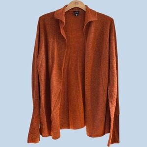 Eileen Fisher Orange Mohair Cardigan